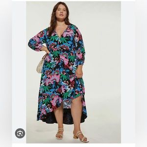 Anthropologie - Maeve ruched floral maxi dress